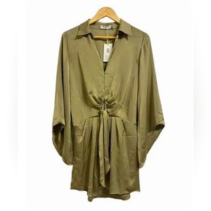 Ramy Brook Women's Clover Penny Bell Sleeve V Neck Mini Dress Small NEW $445